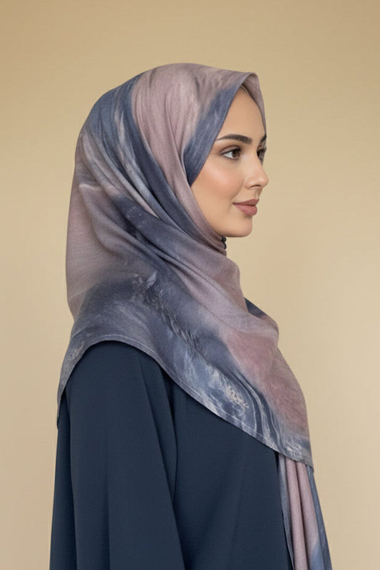 Wrinkle proof viscose blend printed hijabs