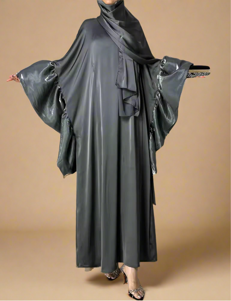Qaylah kaftan dress with ruffled sleeves
