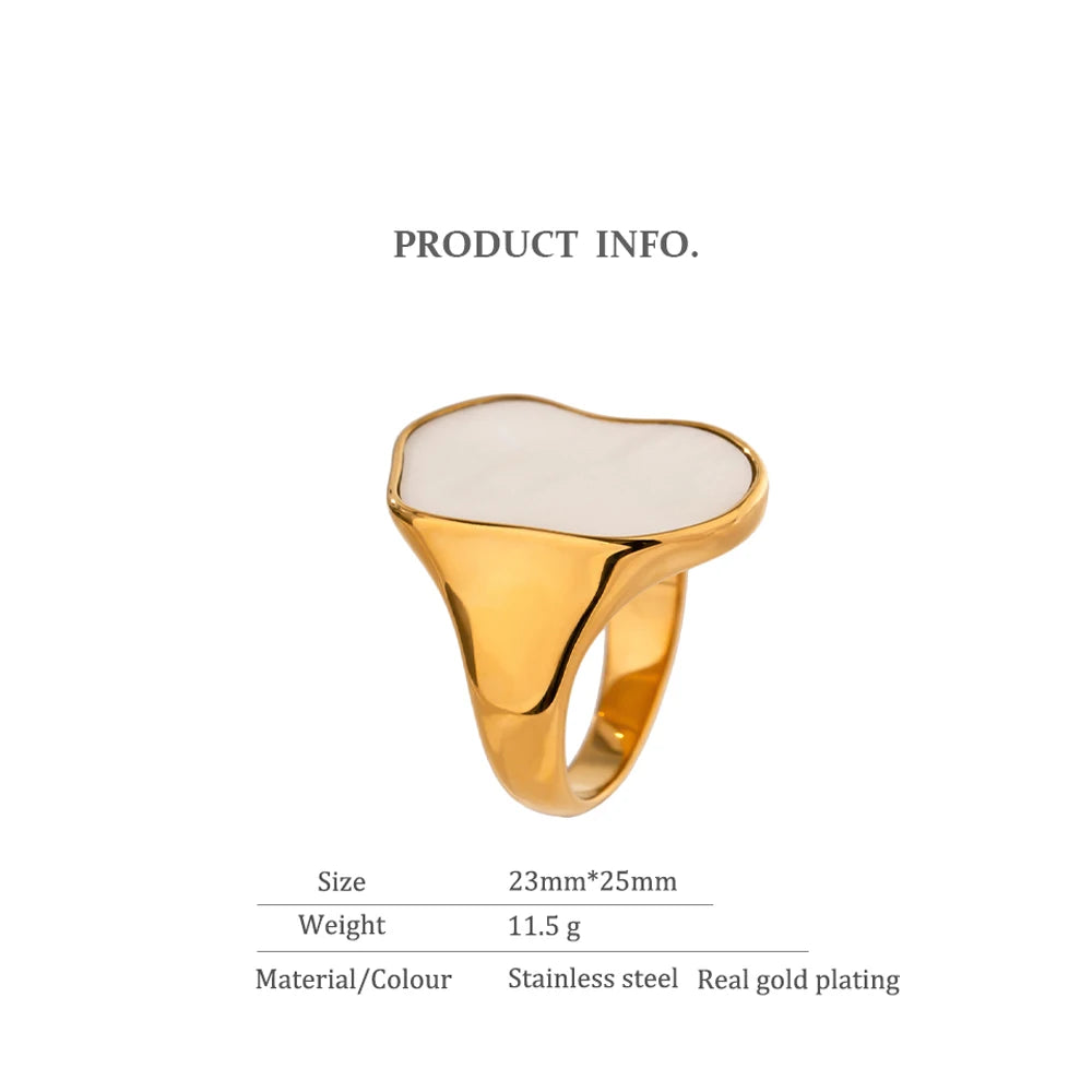 Anastasia Irregular Natural Shell Rings