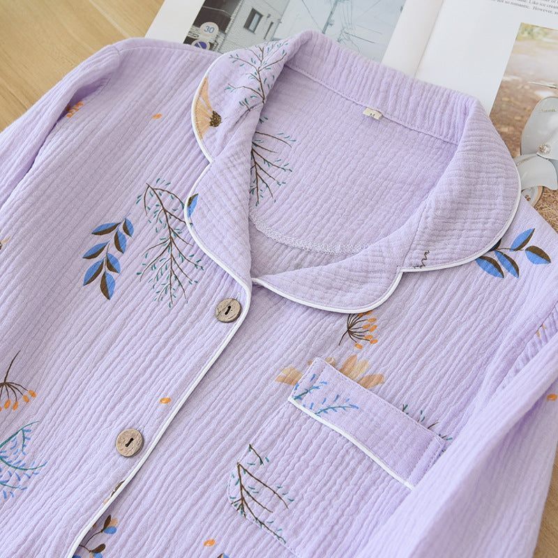 Floral Purple Pajamas Set