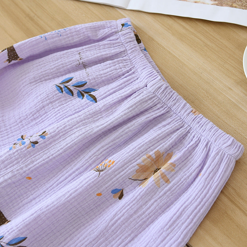 Floral Purple Pajamas Set