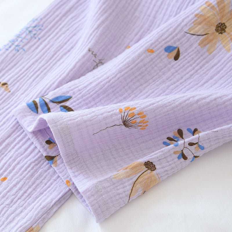 Floral Purple Pajamas Set