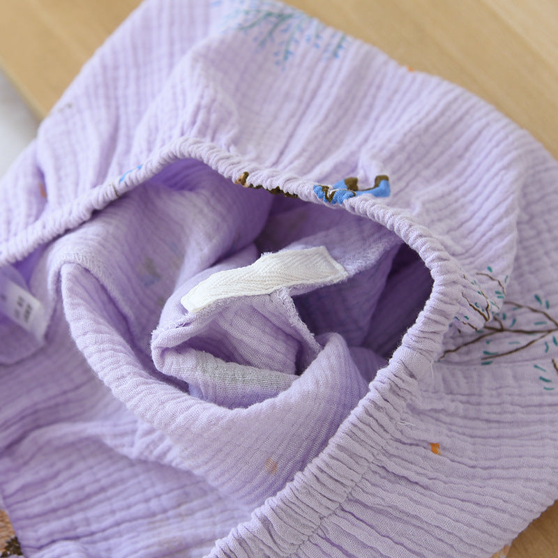 Floral Purple Pajamas Set