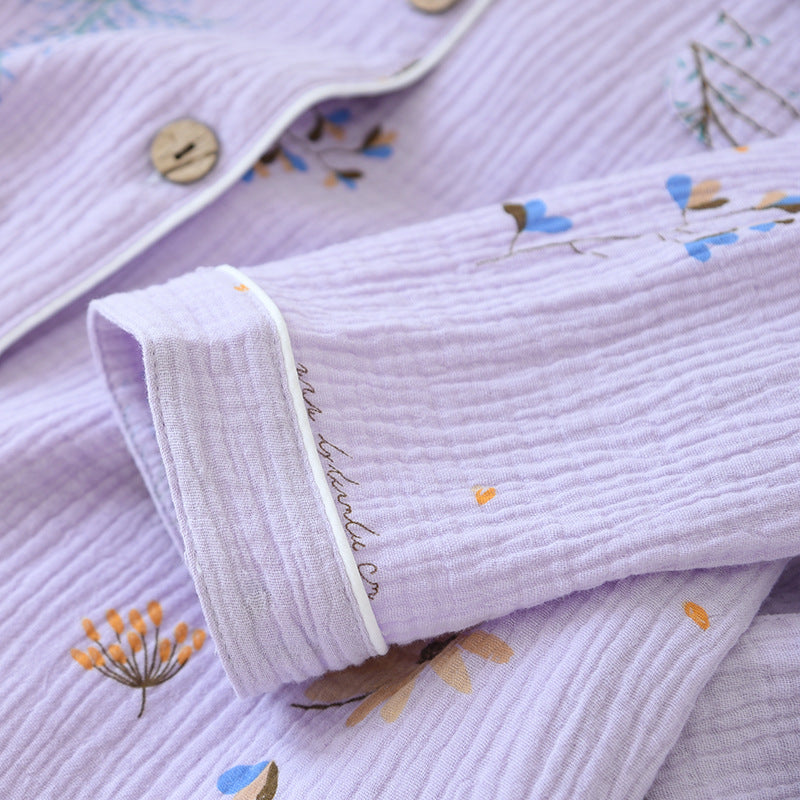 Floral Purple Pajamas Set