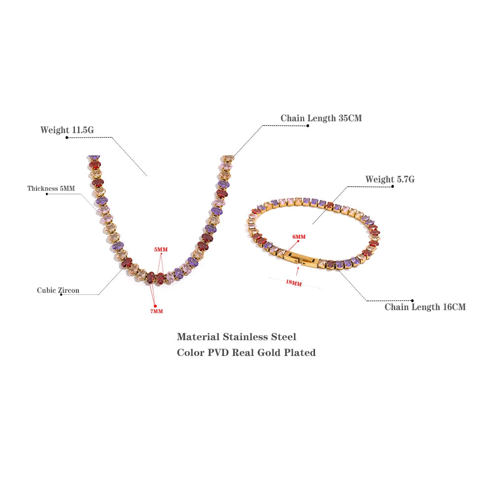 Raelynn Necklace+ Bracelet(4 Colors)