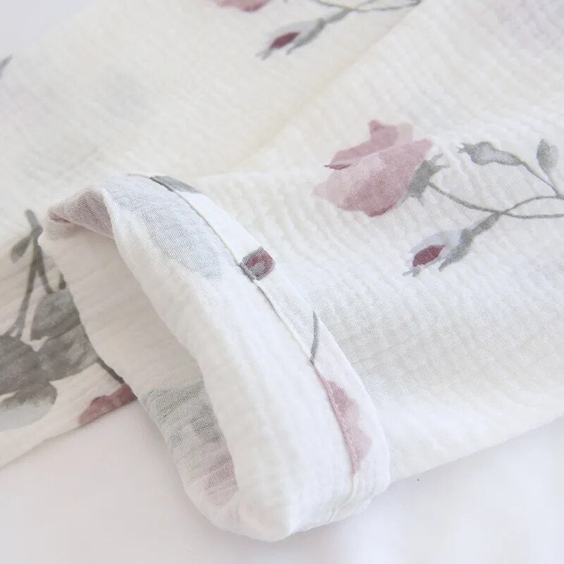 Purple fog rose cotton crepe Pajama set