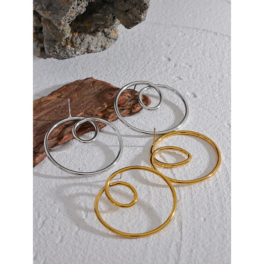 Angela Knotted Hollow Stud Earrings