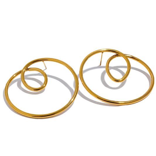 Angela Knotted Hollow Stud Earrings