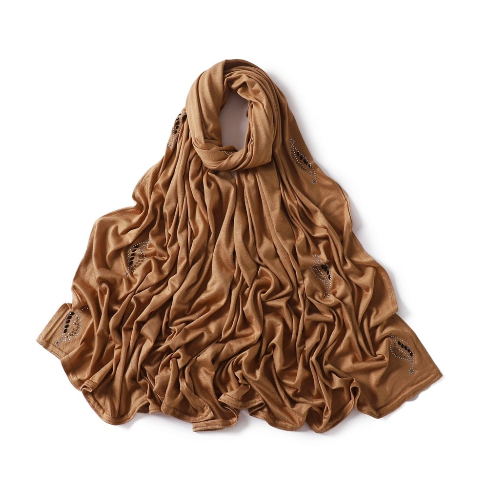 Lorelai Jersey Hijabs-Leaf design(12 Colors)