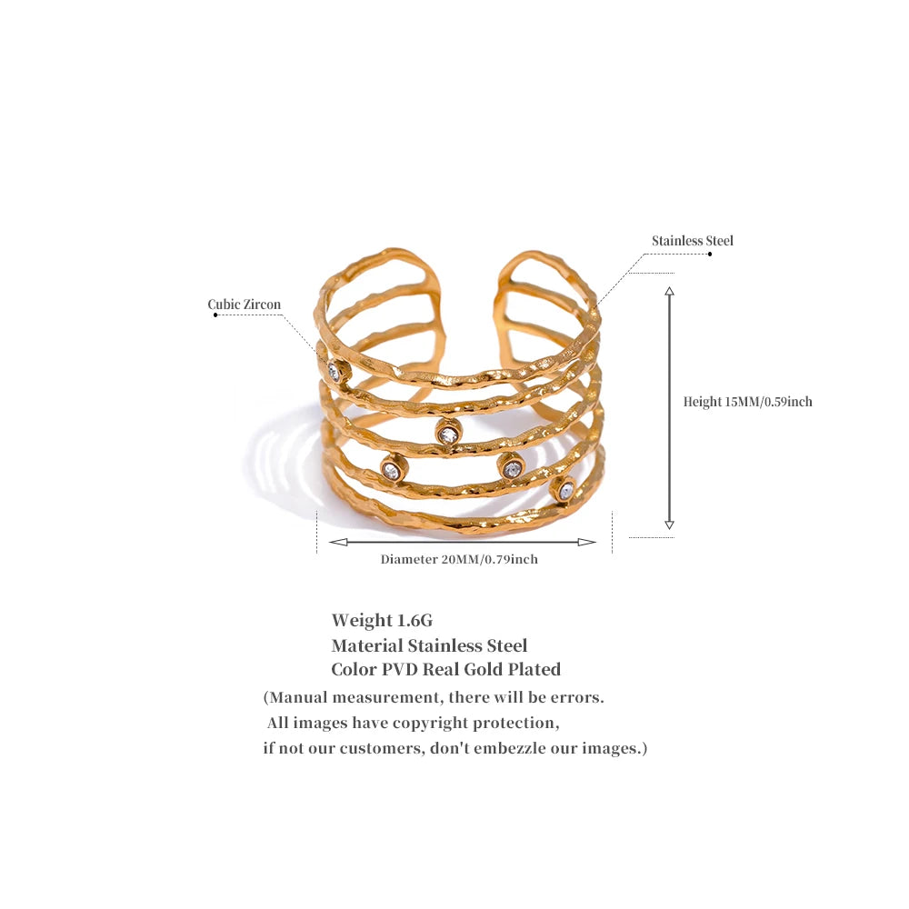 Ember Adjustable Layered Ring
