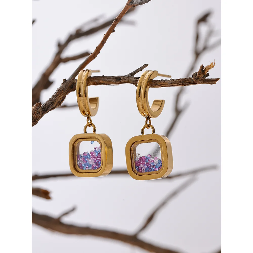 Emilia Crystal Drop Dangle Earrings(2 Colors)