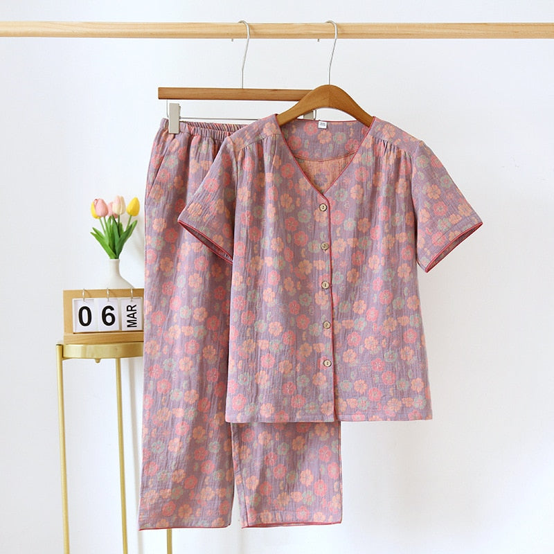 Valerie Short Sleeved Pajamas (11 colors)