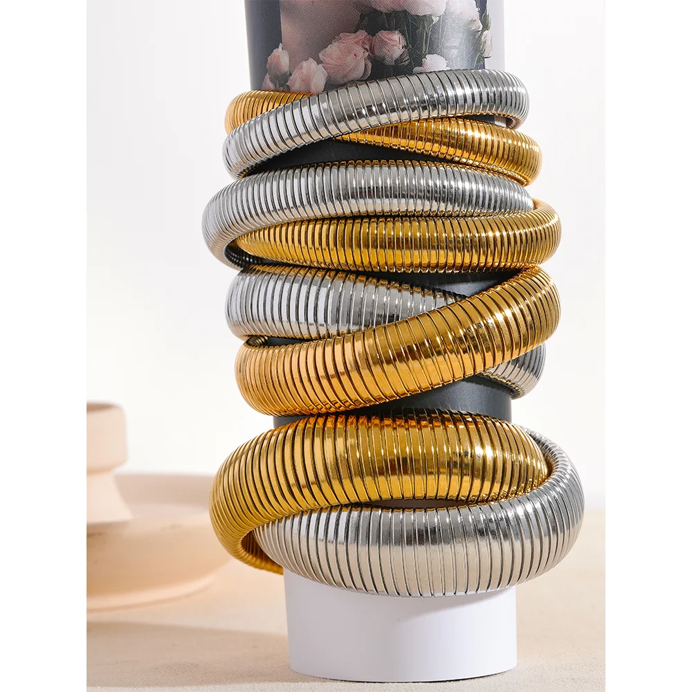 Luna Elastic Punk Bracelet Bangle