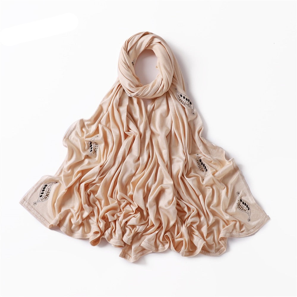 Lorelai Jersey Hijabs-Leaf design(12 Colors)