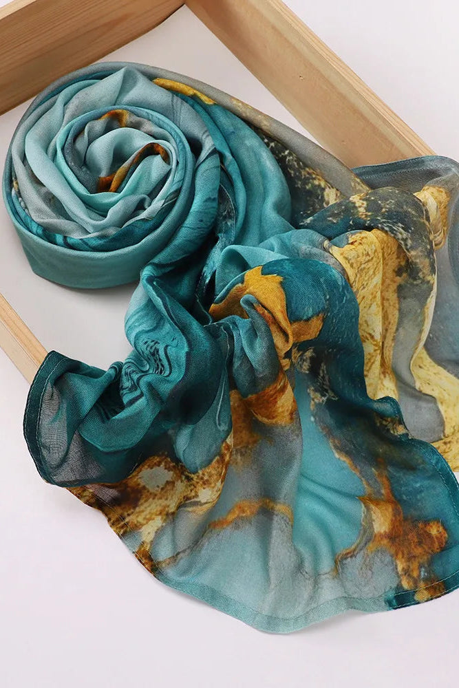 Marble Printed Modal Hijabs(17 Colors)