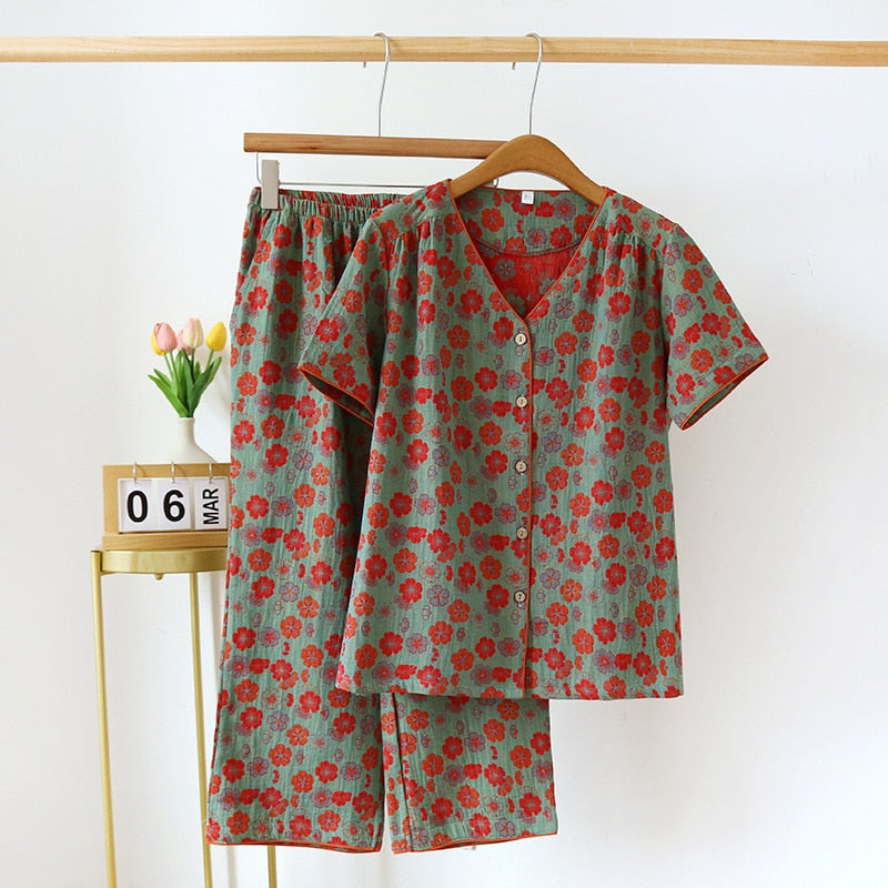 Valerie Short Sleeved Pajamas (11 colors)