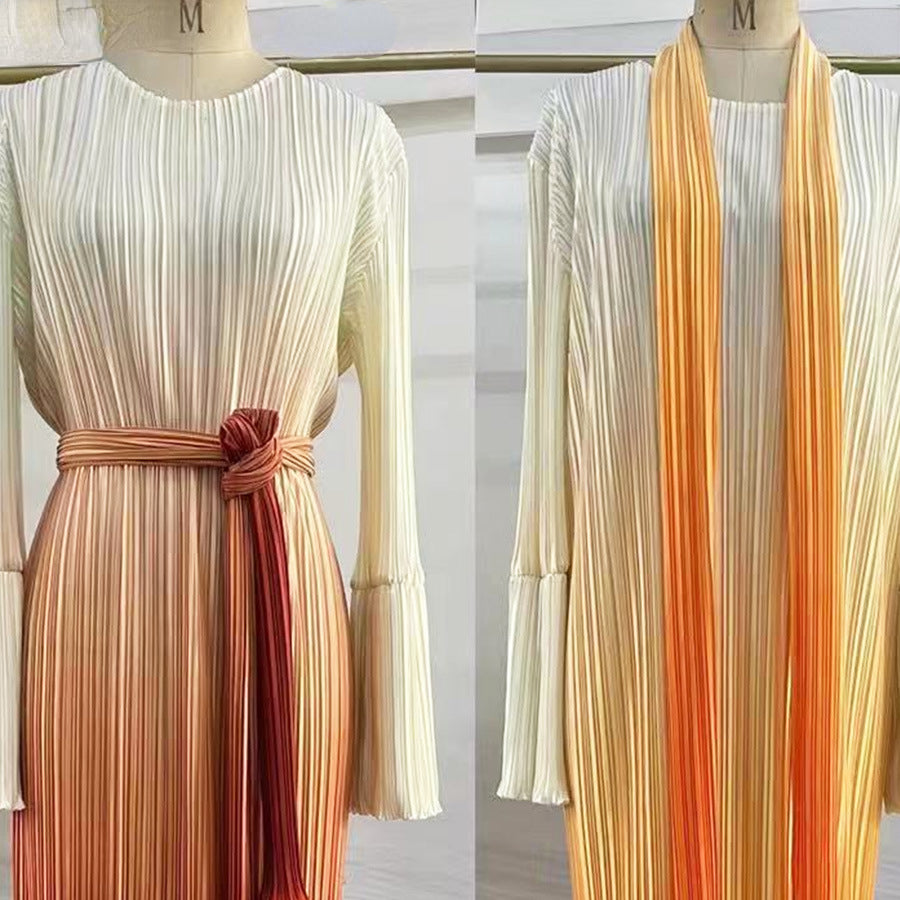 Daleyza Pleated Gradient Color Dress(4 Colors)