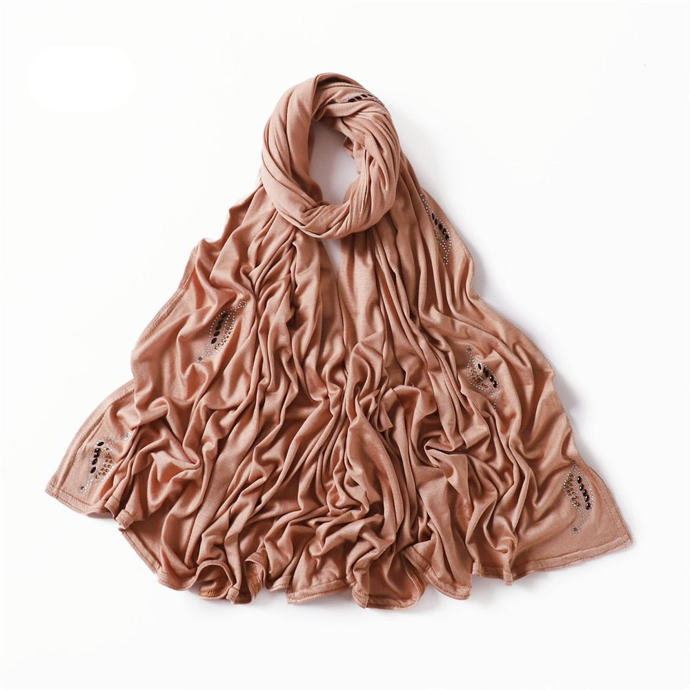Lorelai Jersey Hijabs-Leaf design(12 Colors)