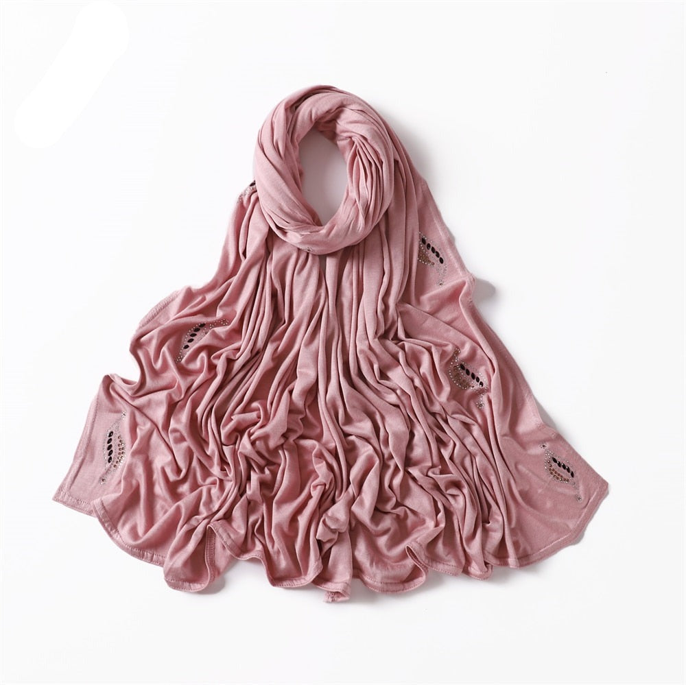 Lorelai Jersey Hijabs-Leaf design(12 Colors)