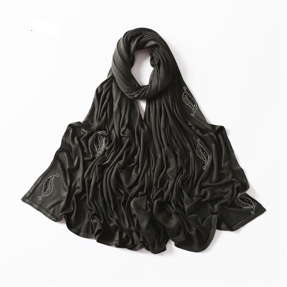 Lorelai Jersey Hijabs-Leaf design(12 Colors)