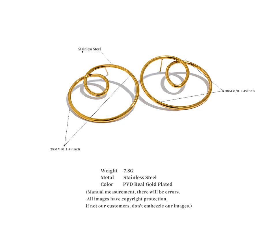 Angela Knotted Hollow Stud Earrings