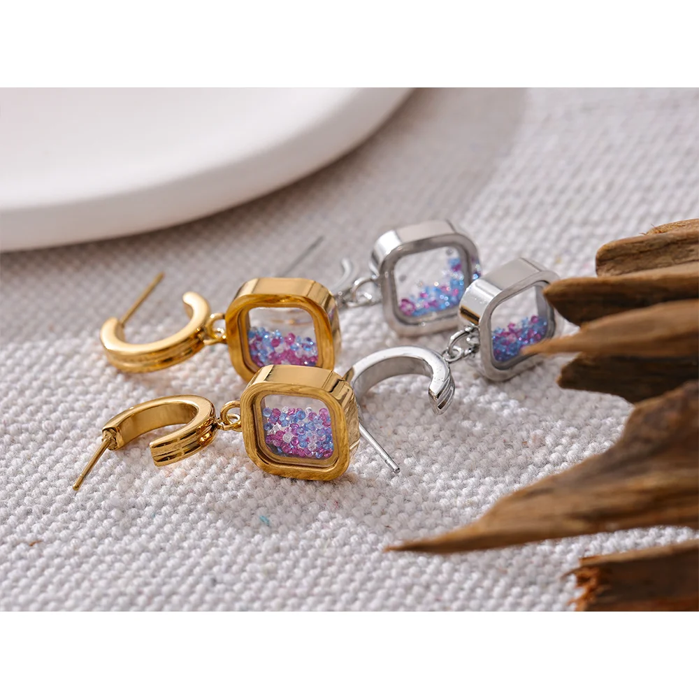 Emilia Crystal Drop Dangle Earrings(2 Colors)