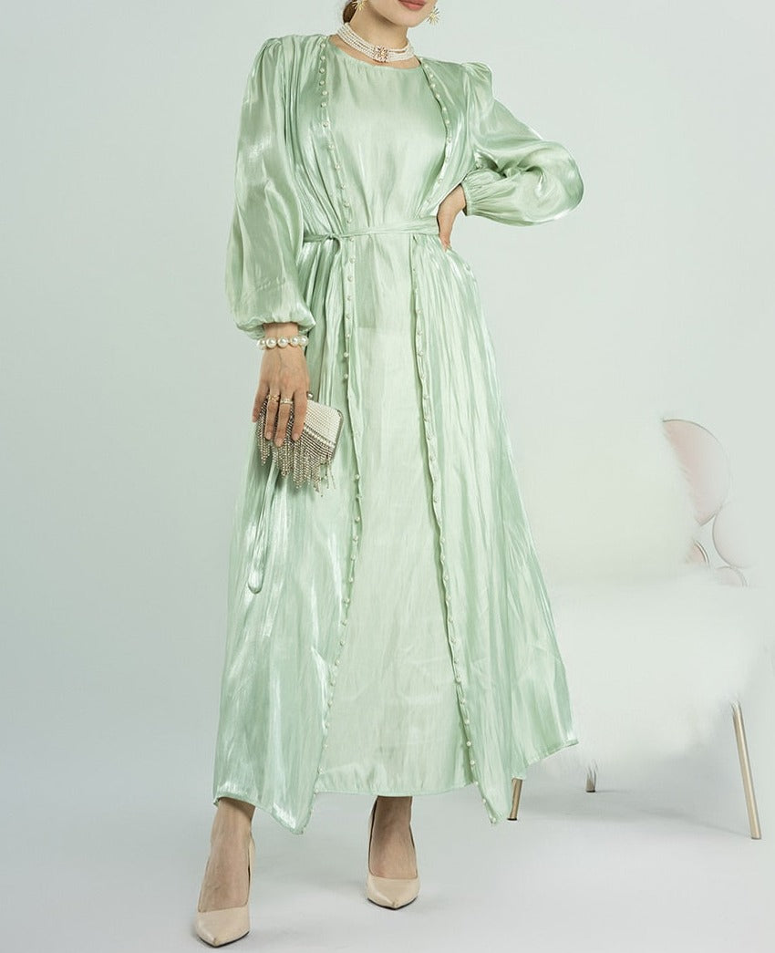 Milana dress- Long Dress+Beaded Cardigan Robe(4 colors)