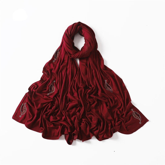 Lorelai Jersey Hijabs-Leaf design(12 Colors)