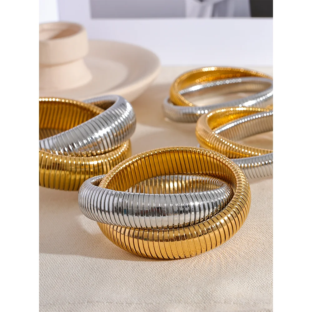 Luna Elastic Punk Bracelet Bangle