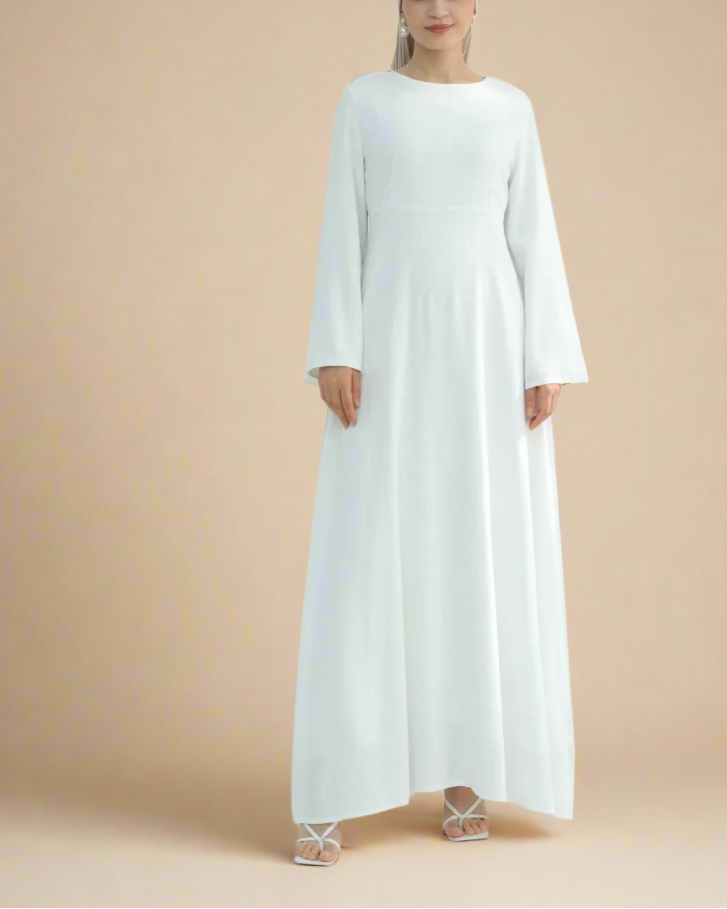 Maanah linen blend dress with slip - Linen Comfort Edition (3 Colors)