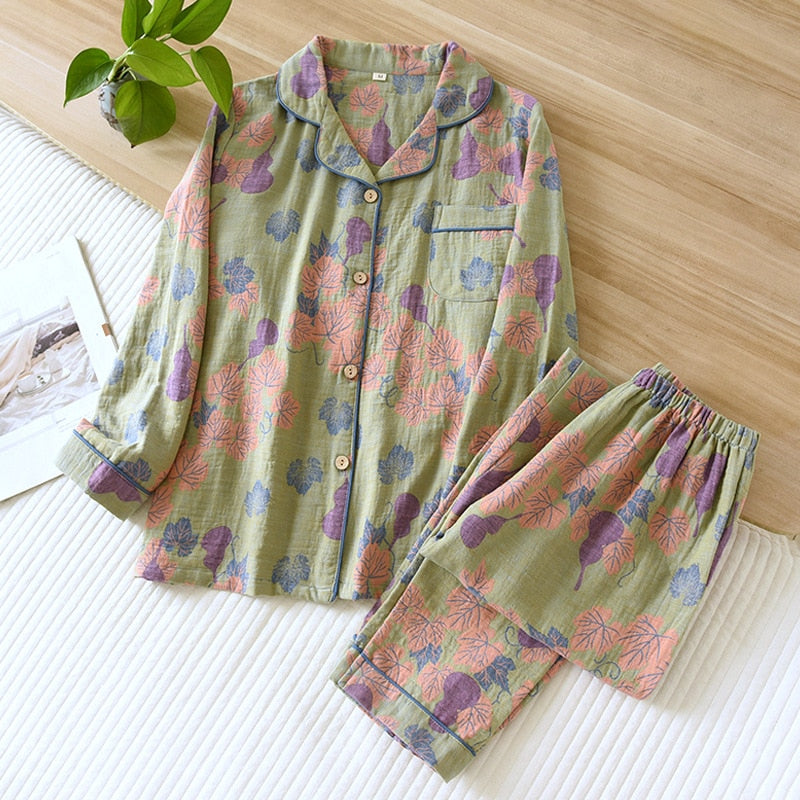 Phoenix Lapel Casual Pajamas Set(3 Colors)