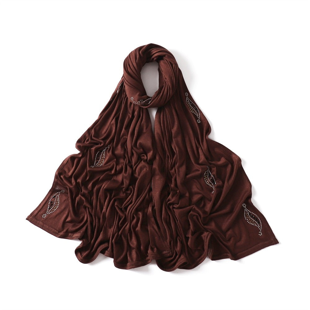 Lorelai Jersey Hijabs-Leaf design(12 Colors)