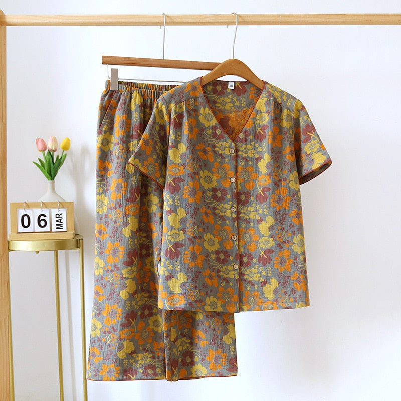 Valerie Short Sleeved Pajamas (11 colors)