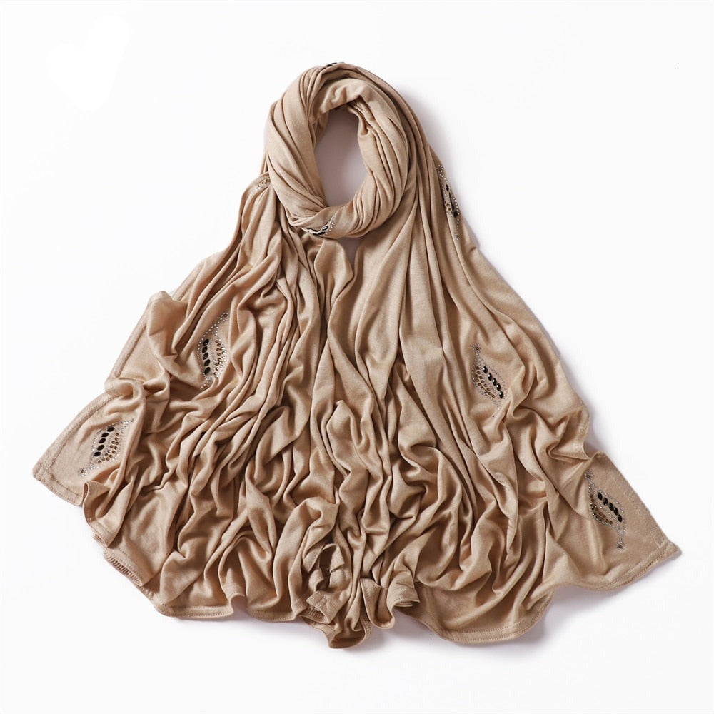 Lorelai Jersey Hijabs-Leaf design(12 Colors)