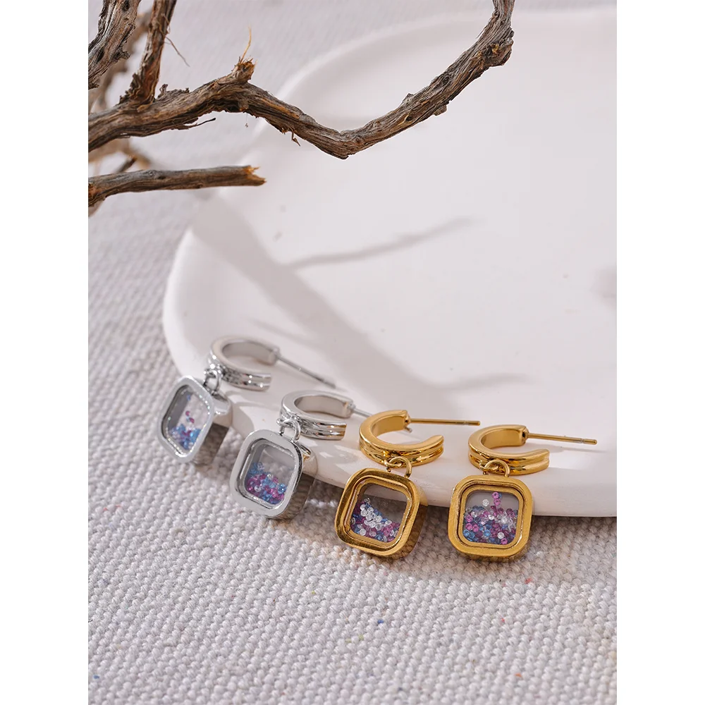 Emilia Crystal Drop Dangle Earrings(2 Colors)