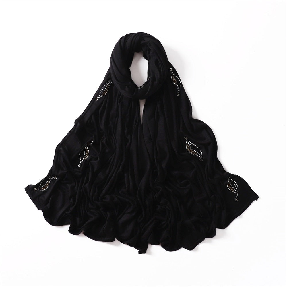 Lorelai Jersey Hijabs-Leaf design(12 Colors)