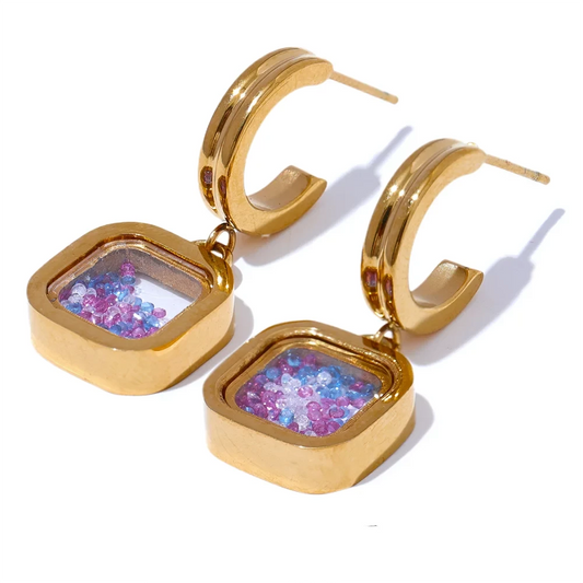 Emilia Crystal Drop Dangle Earrings(2 Colors)