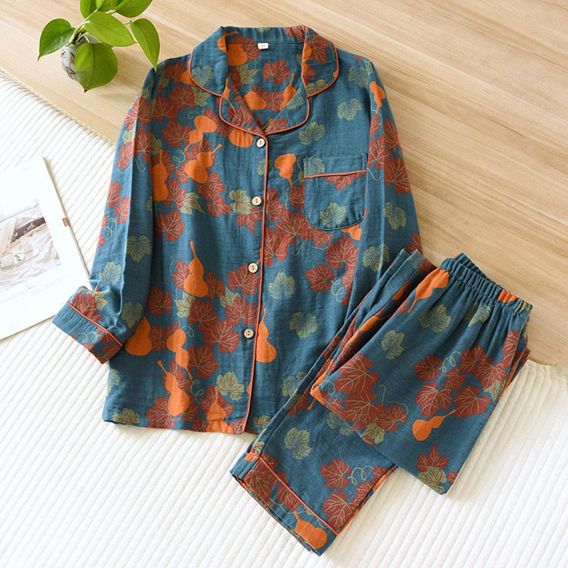 Phoenix Lapel Casual Pajamas Set(3 Colors)