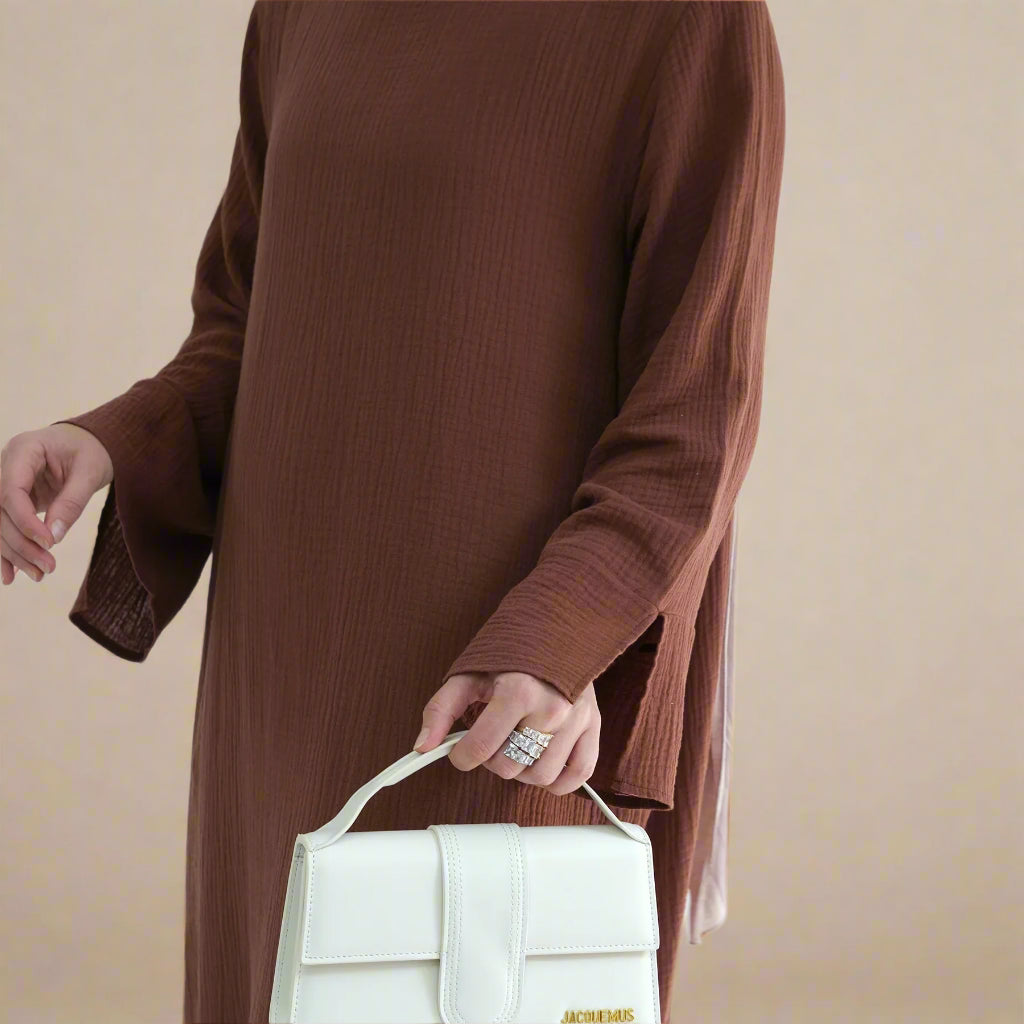 Hasna Muslin Cotton Abaya Dress