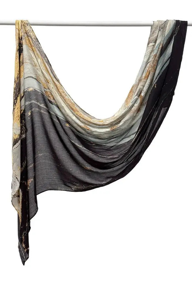 Wrinkle proof viscose blend printed hijabs