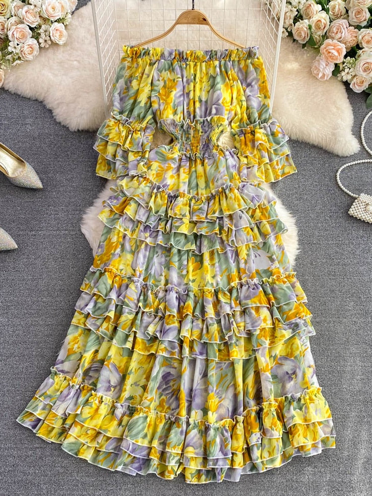 Saalima Floral Ruffled Dress(7 Colors)