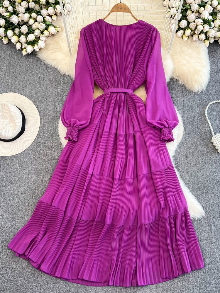 Ishwa Draped Long Dress(6 Colors)