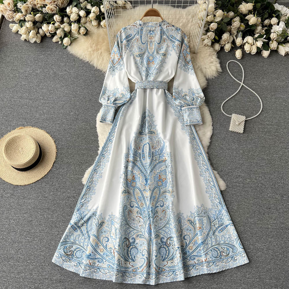 Laria Vintage Print Dress(2 Colors)