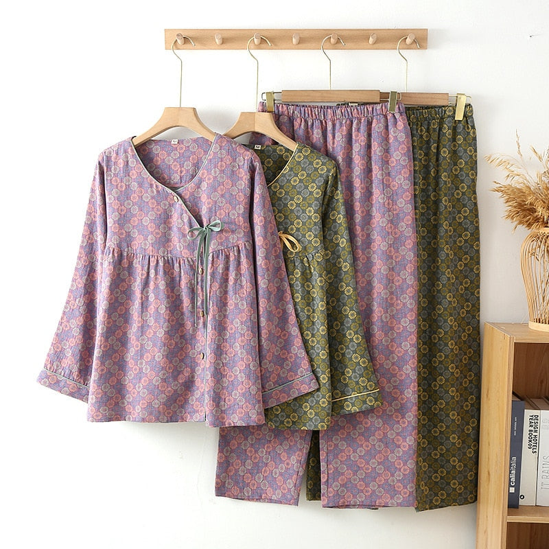 Kelsey Print Pajamas(2 Colors)
