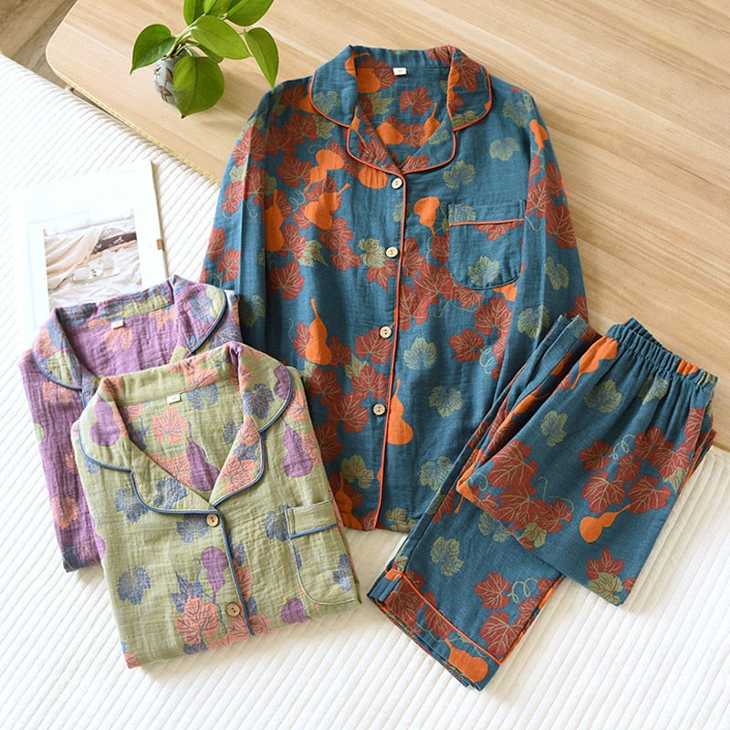 Phoenix Lapel Casual Pajamas Set(3 Colors)