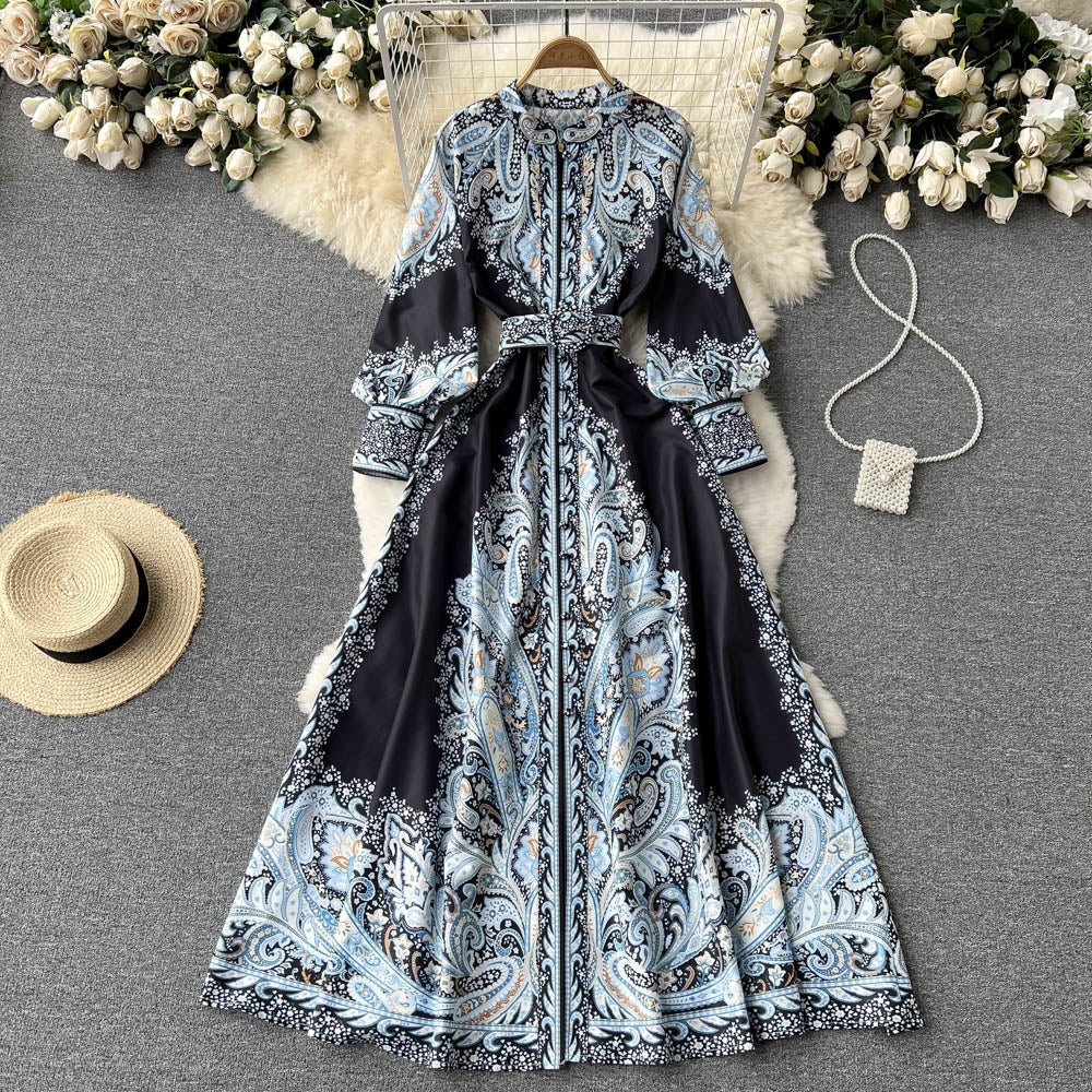 Laria Vintage Print Dress(2 Colors)