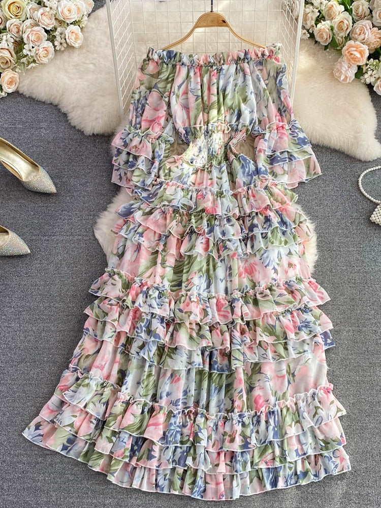 Saalima Floral Ruffled Dress(7 Colors)