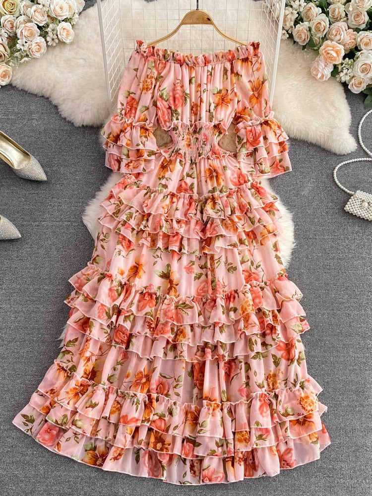 Saalima Floral Ruffled Dress(7 Colors)