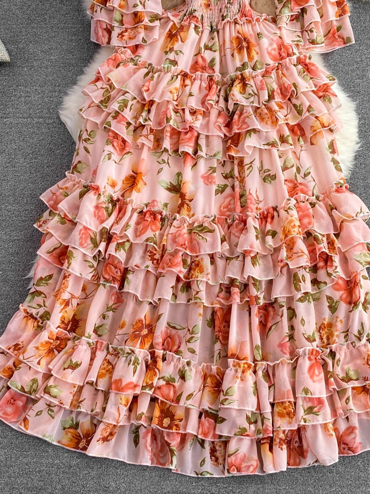Saalima Floral Ruffled Dress(7 Colors)