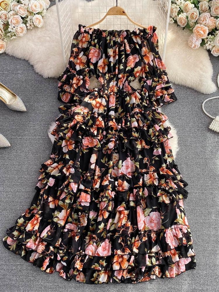 Saalima Floral Ruffled Dress(7 Colors)